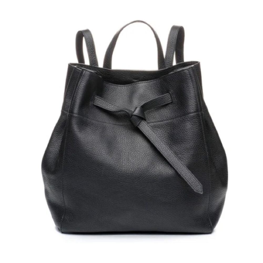 ANNABEL INGALL Italian Leather Drawstring Backpack - $550.